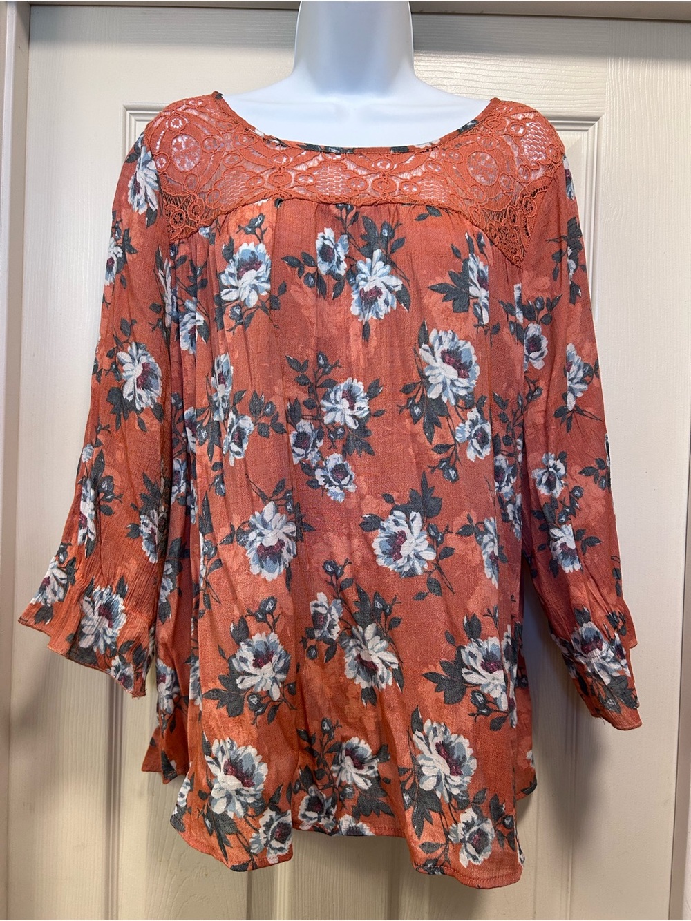 Retrology • Floral Bohemian Blouse (1X)